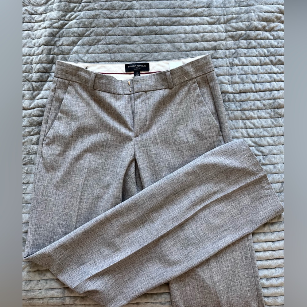 Heather gray banana republic slacks